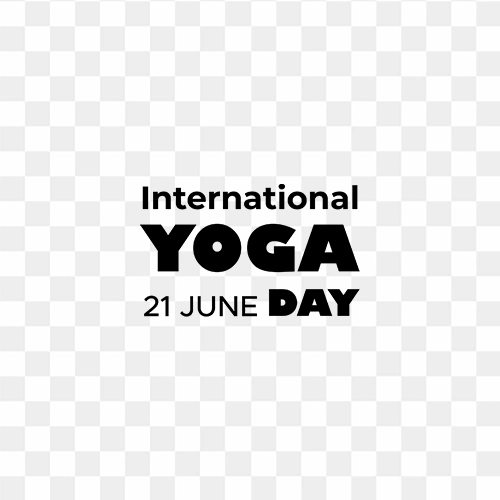 International yoga day text png free download